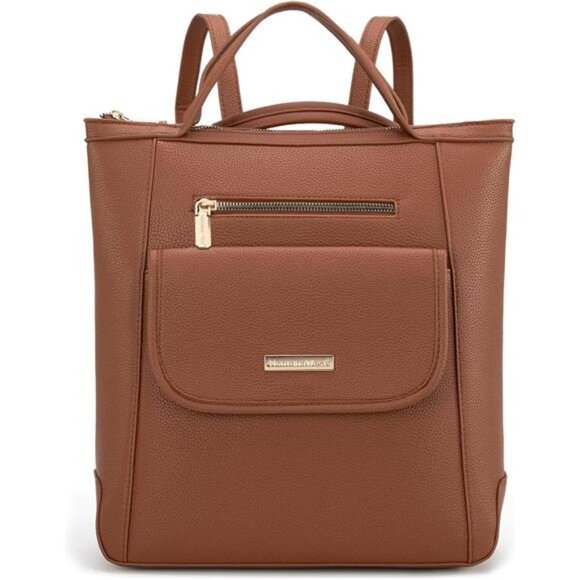 Womens Medium Backpack Convertible Brown